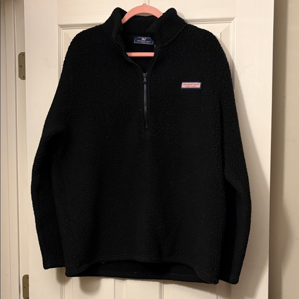 Vineyard Vines Men's Black Zip-Up Sweater